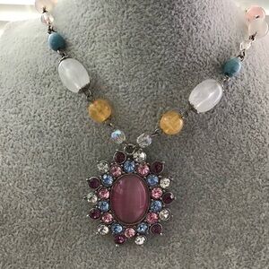 Elegant Multicolor Gemstone Necklace